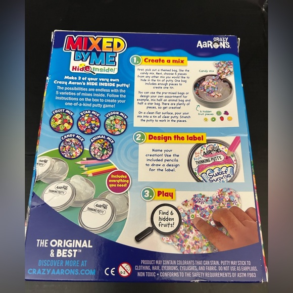 Create your own Thinking Putty! NIP Crazy Aaron’s Hide Inside & Mixed by Me Kit! - Picture 2 of 6